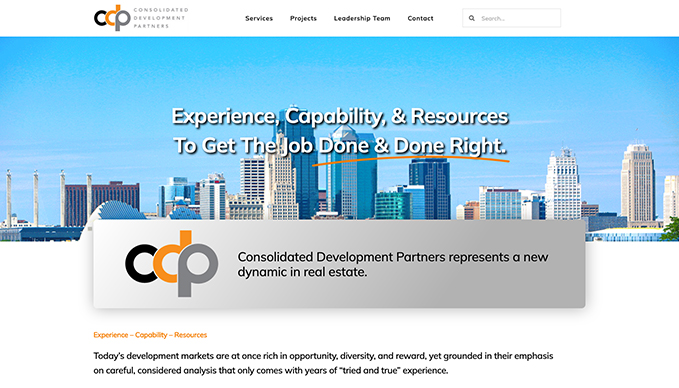 Real Estate Development and Consulting Website Design