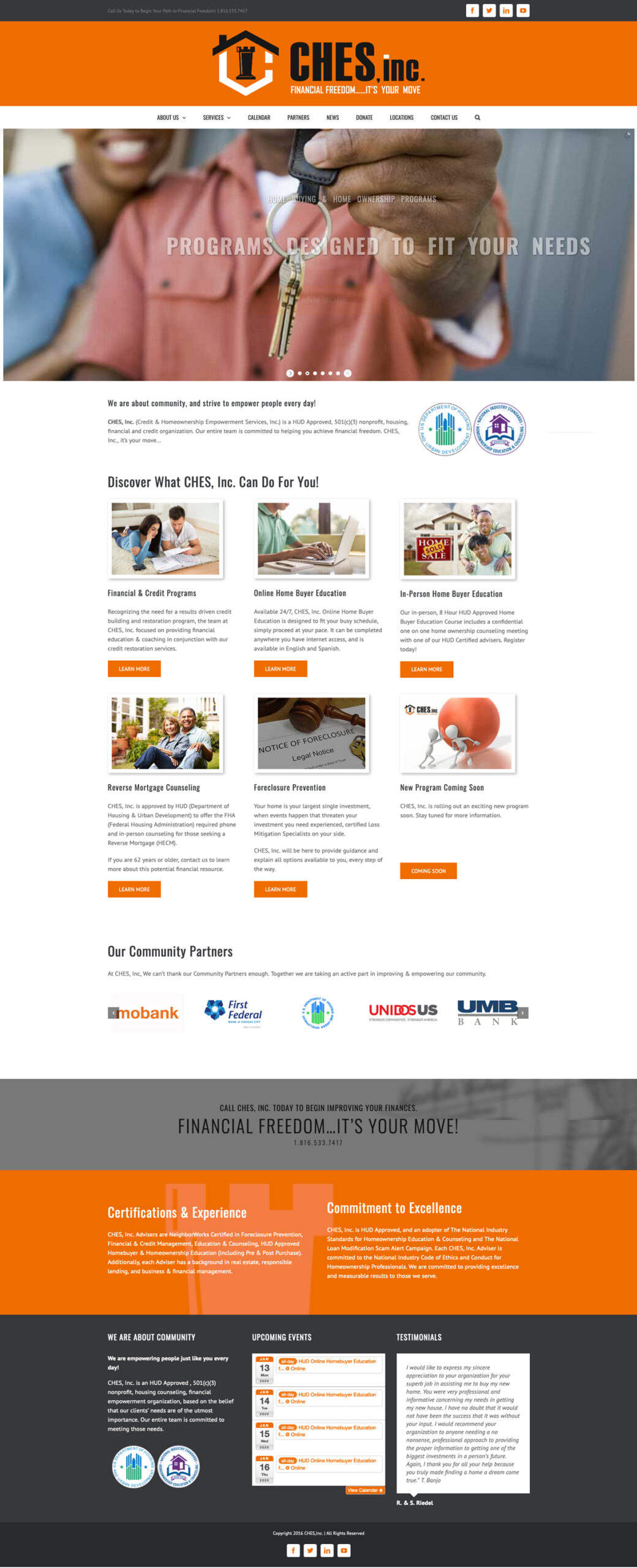 Ches, Inc Website Design by Corner Designs