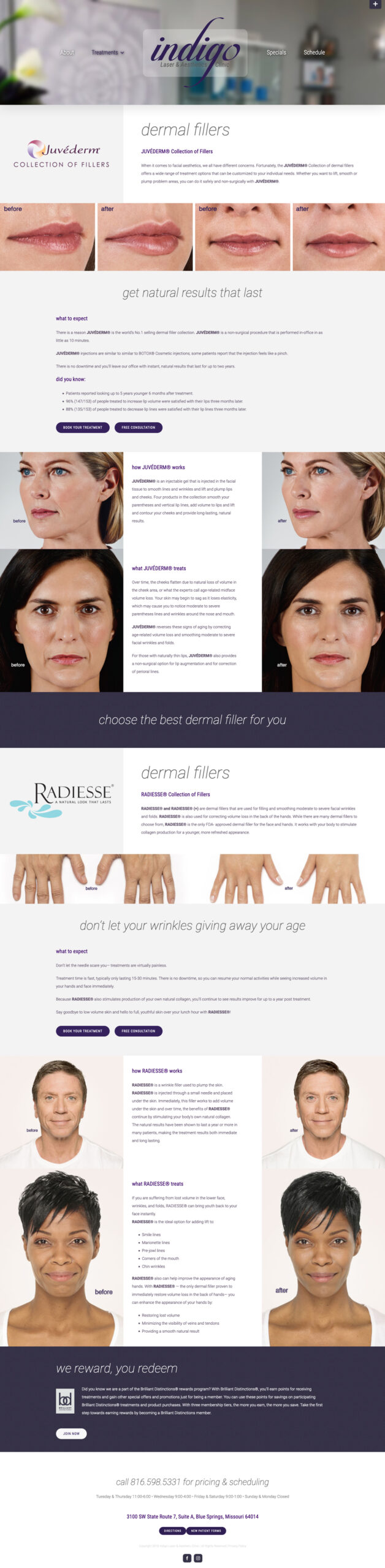 Small Business Website Design for Indigo Clinic