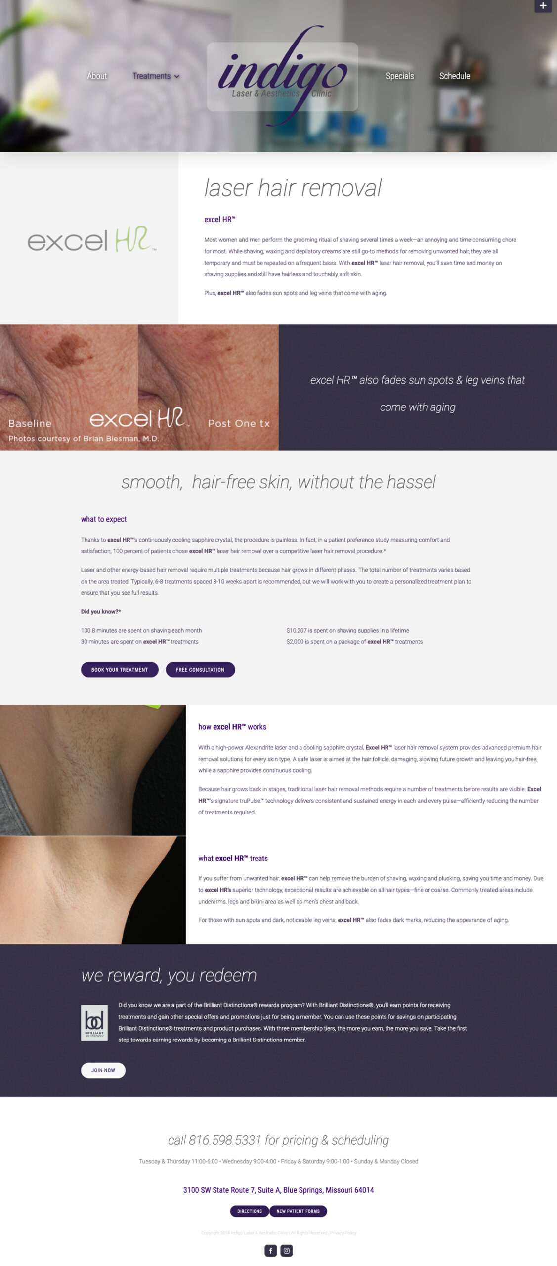 Small Business Website Design for Indigo Clinic