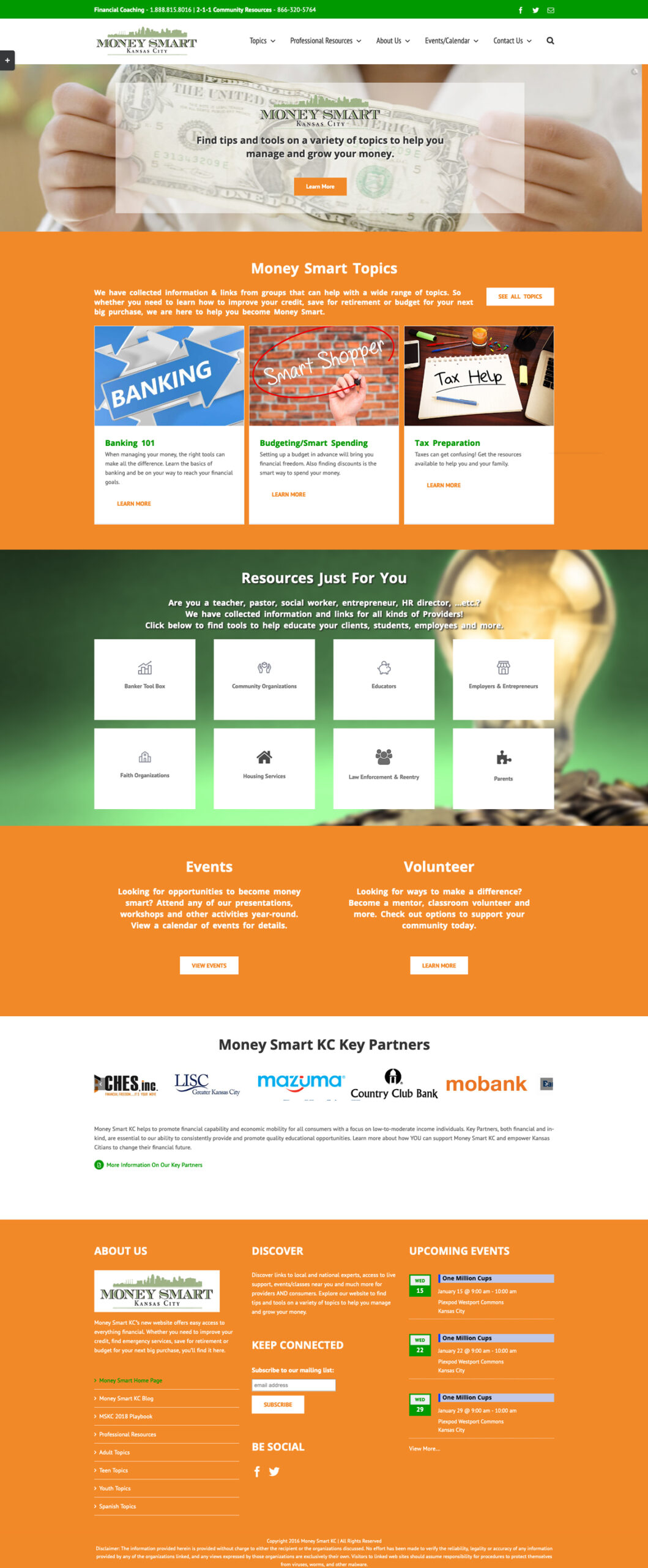 Website Design and Development for Money Smart KC