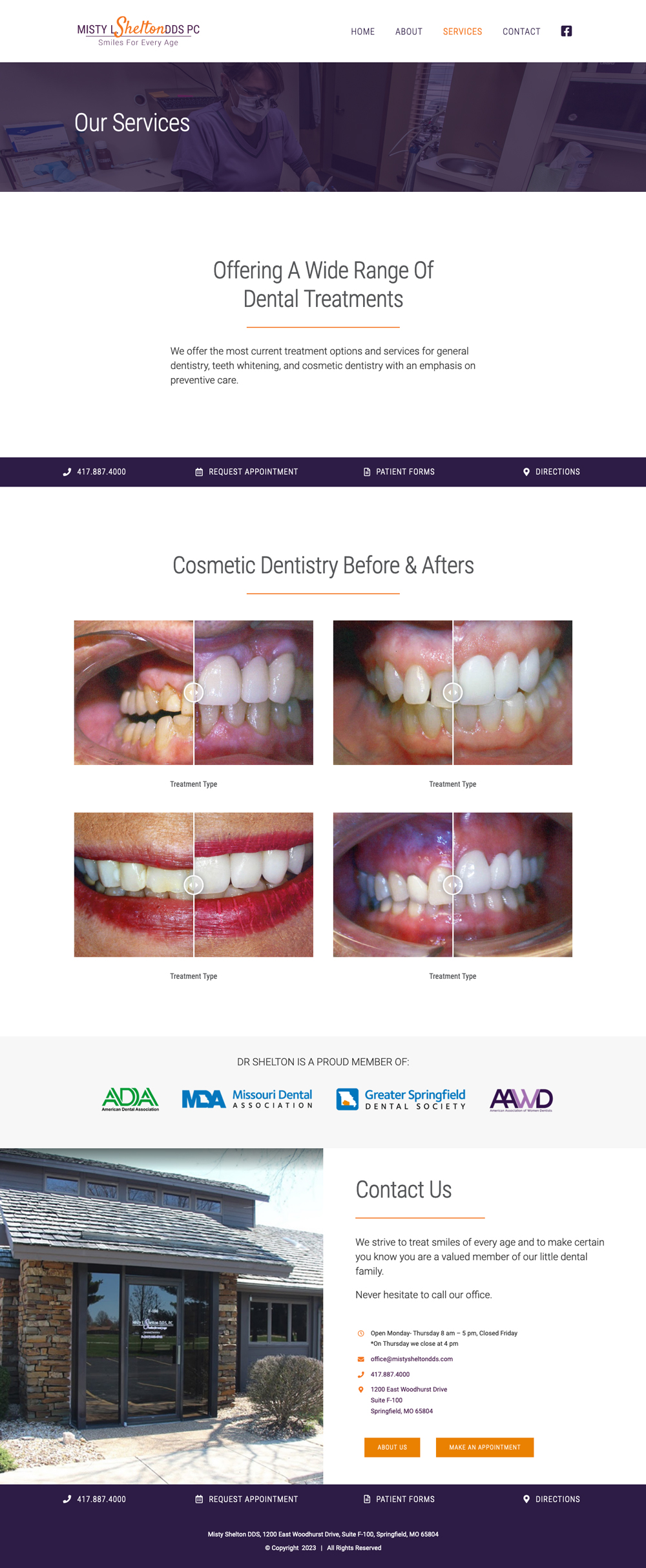 Dentist Website Design Misty Shelton DDS