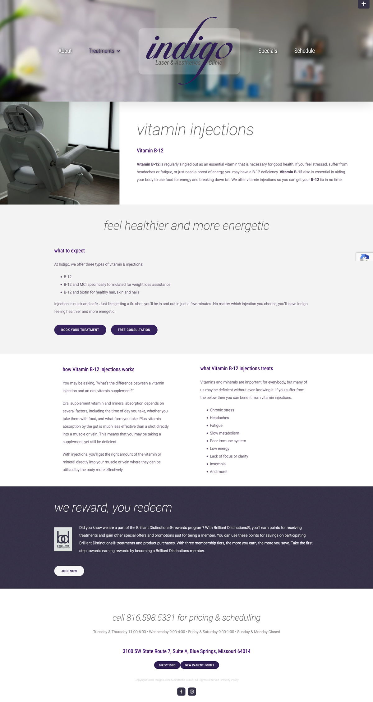 Small Business Website Design for Indigo Clinic